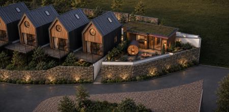 Wellness lodges visualisation as part of the Three Cups plans